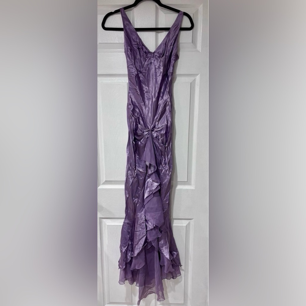 Elegant Purple Satin Dress